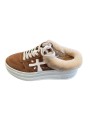 Sneakers mule fourrée suède Camel MICOL 7016M Premiata Femme baskets boutique Strasbourg France shoes store shop online one