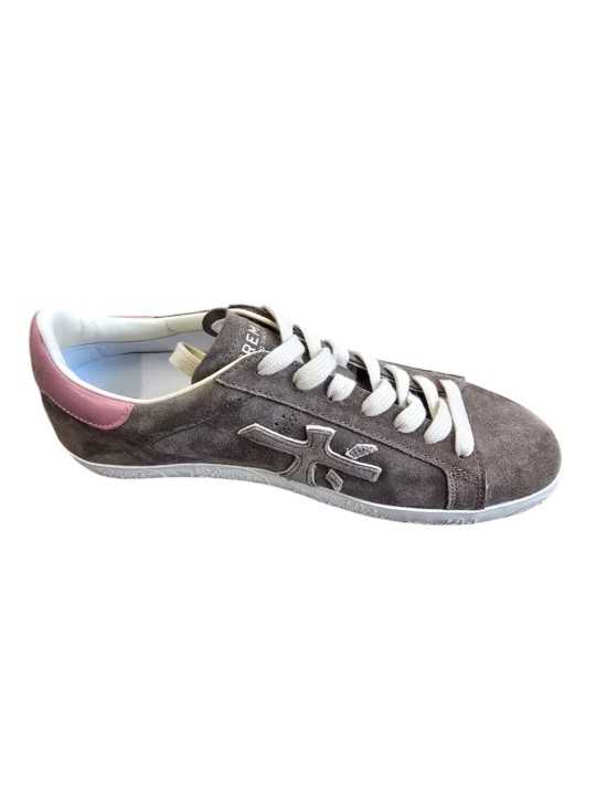 Sneakers Stevend suède taupe spoiler cuir rose 8485 Premiata Femme baskets boutique Strasbourg France store shop online shoes 2
