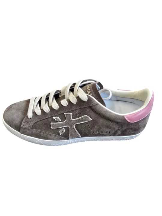 Sneakers Stevend suède taupe spoiler cuir rose 8485 Premiata Femme baskets boutique Strasbourg France store shop online shoes 1