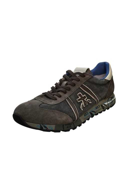 Baskets toile vieillie choco Lucy 8402 Premiata homme sneakers boutique Strasbourg France online store shop shoes 3