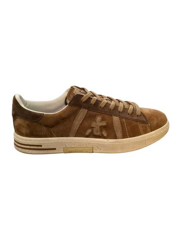 Sneakers suède Camel Russell 8560 Premiata homme baskets boutique STrasbourg France online shop store shoes front