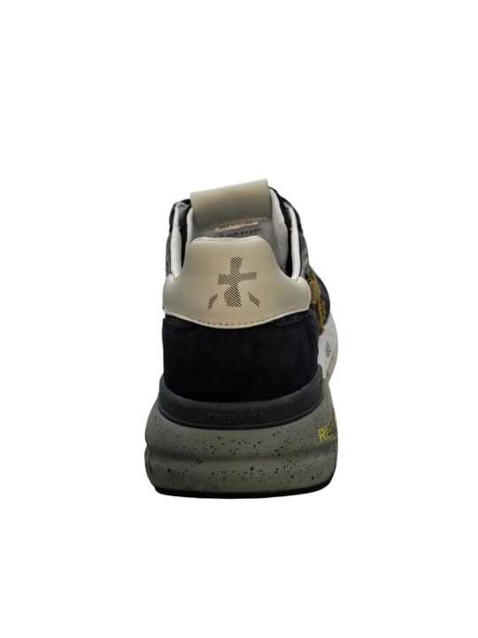 Baskets nylon suède bleu délavé spoiler blanc Mick Premiata Homme 8435 sneakers boutique Strasbourg France shop store shoes 3