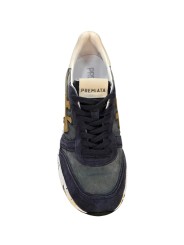 Baskets nylon suède bleu délavé spoiler blanc Mick Premiata Homme 8435 sneakers boutique Strasbourg France shop store shoes 5
