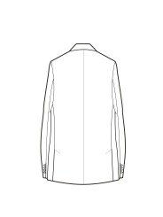VESTE PRINCE DE GALLE NAVY BRUN M1R 2339 W03227 49 PAUL SMITH HOMME croquis dos