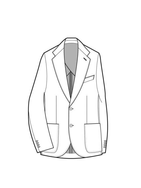 VESTE PRINCE DE GALLE NAVY BRUN M1R 2339 W03227 49 PAUL SMITH HOMME croquis face