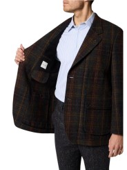 Veste saharienne tartan gris rouille M1R 2375 W03206 75 Paul Smith homme Strasbourg boutique vêtement shop store online in