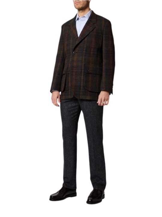 Veste saharienne tartan gris rouille M1R 2375 W03206 75 Paul Smith homme Strasbourg boutique vêtement shop store online look