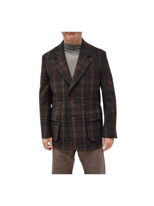 Veste saharienne tartan gris rouille M1R 2375 W03206 75 Paul Smith homme Strasbourg boutique vêtement shop store online avt