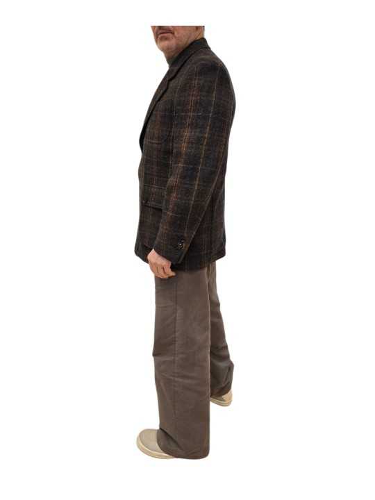 Veste saharienne tartan gris rouille M1R 2375 W03206 75 Paul Smith homme Strasbourg boutique vêtement shop store online profil
