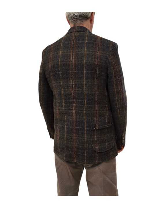 Veste saharienne tartan gris rouille M1R 2375 W03206 75 Paul Smith homme Strasbourg boutique vêtement shop store online arr