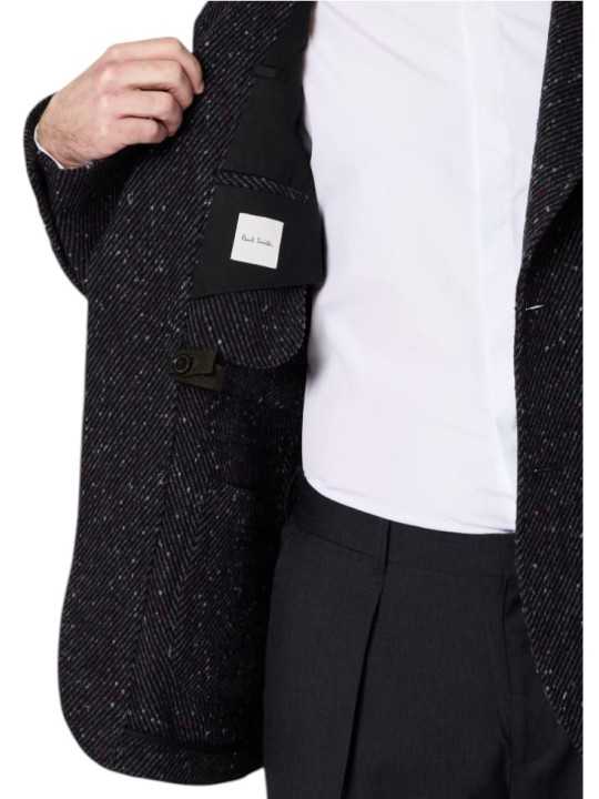 Veste saharienne chiné diag noir gris bordeaux Paul Smith Homme M1R 2375 W03204 78 BOUTIQUE sTRASBOURG VËTEMENT STORE SHOP IN