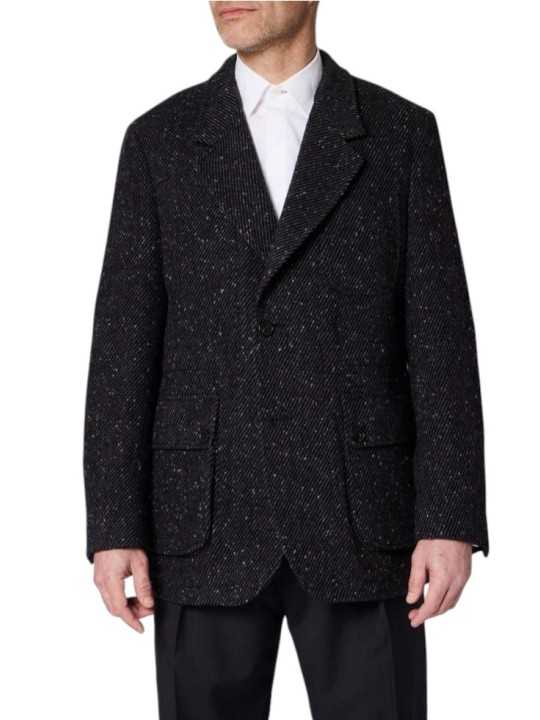 Veste saharienne chiné diag noir gris bordeaux Paul Smith Homme M1R 2375 W03204 78 BOUTIQUE sTRASBOURG VËTEMENT STORE SHOP DVT