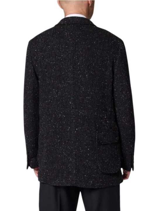Veste saharienne chiné diag noir gris bordeaux Paul Smith Homme M1R 2375 W03204 78 BOUTIQUE sTRASBOURG VËTEMENT STORE SHOP DOS