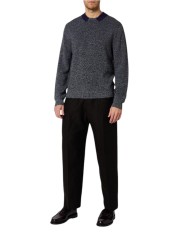 Pull col rond faux col polo violet chiné noir blanc M1R 991Z W03288 79 Paul Smith homme boutique Strasbourg vêtement shop look