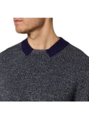 Pull col rond faux col polo violet chiné noir blanc M1R 991Z W03288 79 Paul Smith homme boutique Strasbourg vêtement shop col