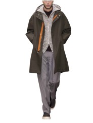 Parka Fishtell capuche coton enduit kaki Ungaro Homme U3095 L5169 32 boutique Strasbourg France vêtement mode shop store look