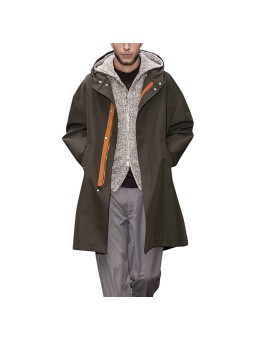 Parka Fishtell capuche coton enduit kaki Ungaro Homme U3095 L5169 32 boutique Strasbourg France vêtement mode shop store front