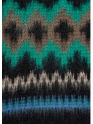 Pull jacquard noir émeraude épais M1R A002 W03263 79 Paul Smith homme Strasbourg mode vêtement store shop zoom