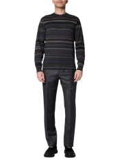 Pull fin rayé gris taupe M1R A003 W03253 76 Paul Smith homme Strasbourg boutique Strasbourg mode vêtement shop store look
