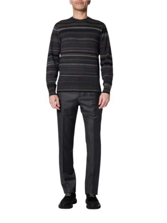 Pull fin rayé gris taupe M1R A003 W03253 76 Paul Smith homme Strasbourg boutique Strasbourg mode vêtement shop store look