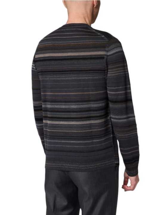 Pull fin rayé gris taupe M1R A003 W03253 76 Paul Smith homme Strasbourg boutique Strasbourg mode vêtement shop store dos