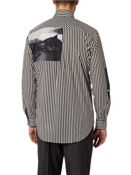 Chemise rayée blanc noir photos chat fleur M1R A112 W03312 79 Paul Smith homme Strasbourg boutique Strasbourg vêtement mode d