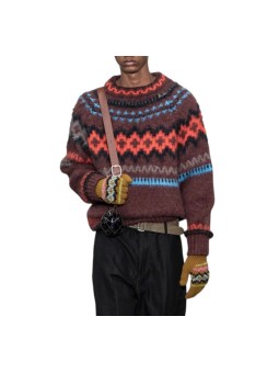 Pull jacquard bordeaux orange épais M1R A002 W03263 28 Paul Smith homme Strasbourg vêtement mode store front