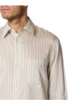 Chemise écru rayée ciel lyocell soie M1R A118 W03197 08 Paul Smith homme Strasbourg boutique mode vêtement store shop détail