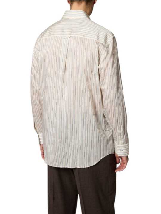 Chemise écru rayée ciel lyocell soie M1R A118 W03197 08 Paul Smith homme Strasbourg boutique mode vêtement store shop dos
