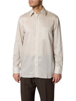 Chemise écru rayée ciel lyocell soie M1R A118 W03197 08 Paul Smith homme Strasbourg boutique mode vêtement store shop front