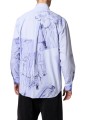 Chemise oversize rayée blanc bleu croquis navy M1R A118 W03213 40 Paul Smith homme boutique Shop store mode vêtement dos