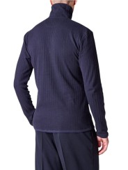 Pull fin col roulé boutonné navy coton lin M1R A247 W03045 49 Paul Smith homme Strasbourg boutique mode vêtement shop store d