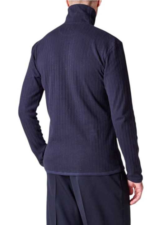 Pull fin col roulé boutonné navy coton lin M1R A247 W03045 49 Paul Smith homme Strasbourg boutique mode vêtement shop store d