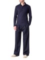 Pull fin col roulé boutonné navy coton lin M1R A247 W03045 49 Paul Smith homme Strasbourg boutique mode vêtement shop store l