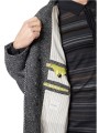 Manteau long diagonales noir écru ceinture M1R A259 W03204 70 Paul Smith homme boutique STrasbourg France store shop mode in