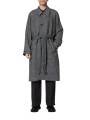 Manteau long diagonales noir écru ceinture M1R A259 W03204 70 Paul Smith homme boutique STrasbourg France store shop mode front
