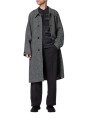 Manteau long diagonales noir écru ceinture M1R A259 W03204 70 Paul Smith homme boutique STrasbourg France store shop mode style