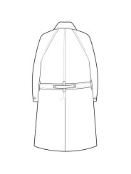 Manteau long diagonales noir écru ceinture M1R A259 W03204 70 Paul Smith homme boutique STrasbourg France store shop mode dess