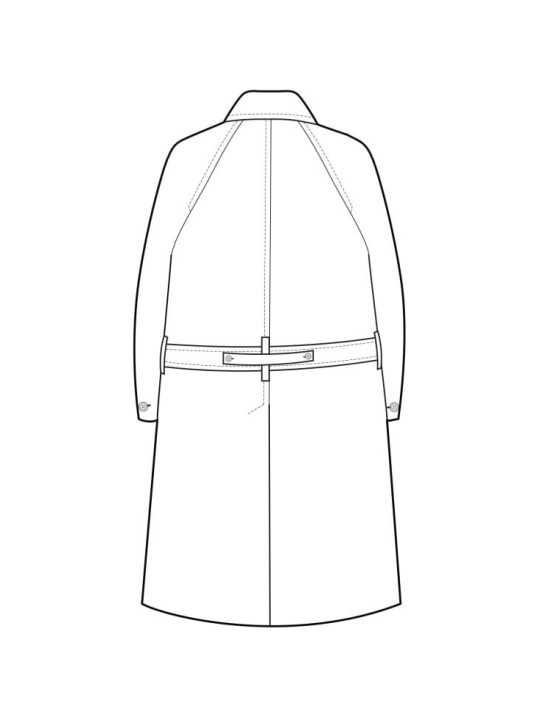 Manteau long diagonales noir écru ceinture M1R A259 W03204 70 Paul Smith homme boutique STrasbourg France store shop mode dess