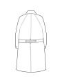 Manteau long diagonales noir écru ceinture M1R A259 W03204 70 Paul Smith homme boutique STrasbourg France store shop mode dess
