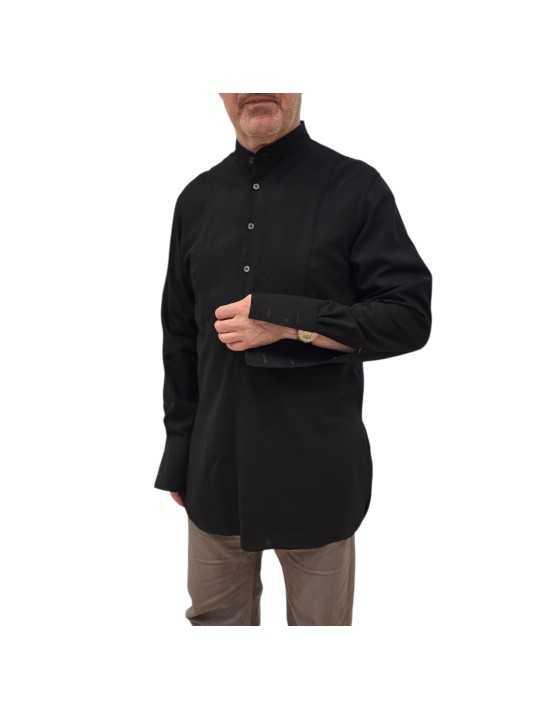 Liquette noir col mao laine viscose M1R A267 W03179 79 Paul Smith homme Strasbourg mode boutique vêtement shop store détail