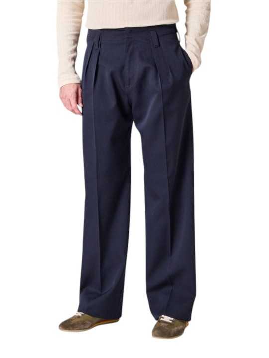 Pantalon navy large pattes taille passant bas Paul Smith Homme M1R A270 W02207 49 boutique mode vêtement shop front