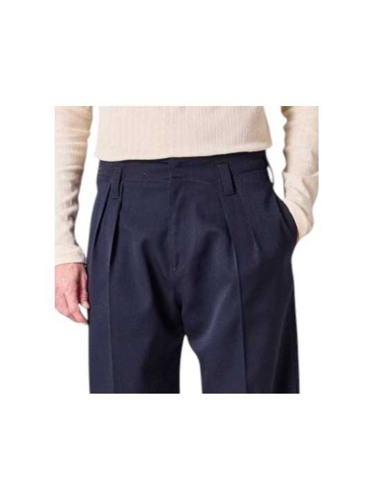 Pantalon navy large pattes taille passant bas Paul Smith Homme M1R A270 W02207 49 boutique mode vêtement shop détail