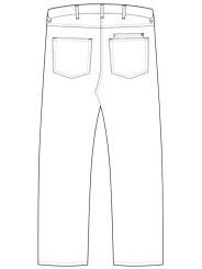 Jeans brut Relax Taper baya poche arrière Paul Smith Homme M2R 750Z W21841 R boutique pant mode vêtement shop store style2