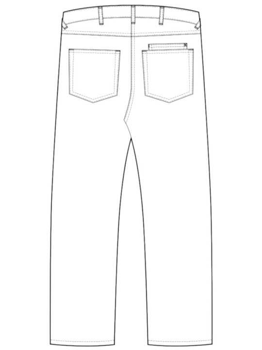 Jeans brut Relax Taper baya poche arrière Paul Smith Homme M2R 750Z W21841 R boutique pant mode vêtement shop store style2