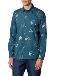 Chemise bleu print floral vert blanc Paul Smith Homme M2R 765X W22791 44 boutique shirt mode vêtement Strasbourg shop front