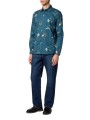 Chemise bleu print floral vert blanc Paul Smith Homme M2R 765X W22791 44 boutique shirt mode vêtement Strasbourg shop look