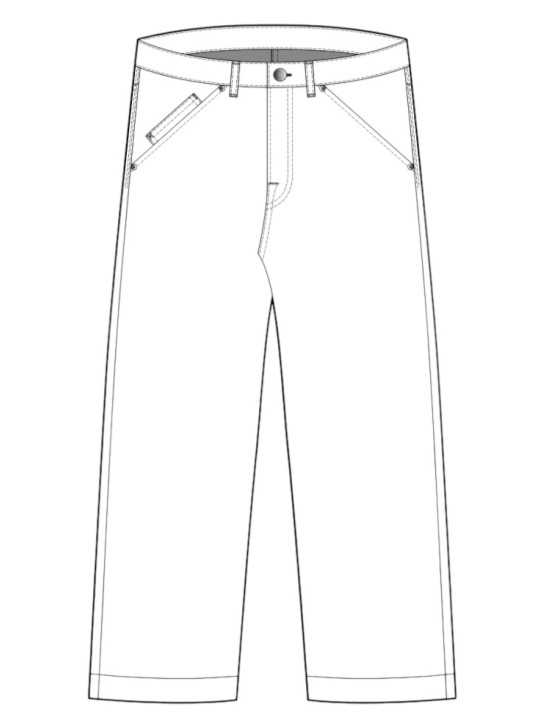 Jeans chocolat large poches biais Paul Smith Homme M2R 801Z W22475 69 boutique pant Strasbourg mode vêtement style shop style