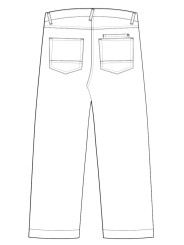 Jeans chocolat large poches biais Paul Smith Homme M2R 801Z W22475 69 boutique pant Strasbourg mode vêtement style shop style