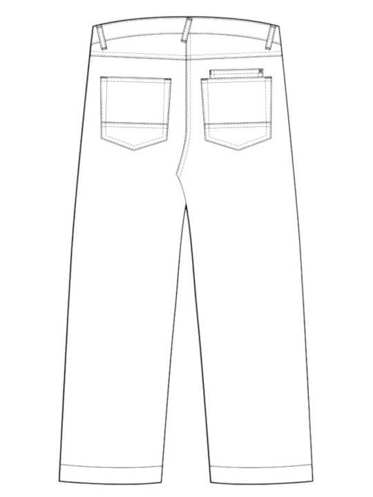 Jeans chocolat large poches biais Paul Smith Homme M2R 801Z W22475 69 boutique pant Strasbourg mode vêtement style shop style